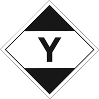Étiquettes de quantité limitée pour transport aérien «Y», 4" lo x 4" la, Noir sur blanc SGQ531 | Action Paper