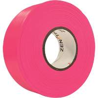 Flagging Tape, 1.1875" W x 164' L, Fluorescent Pink Action Paper