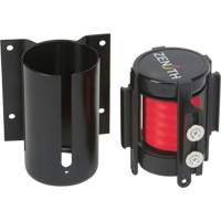 Wall Mount Barrier with Magnetic Tape, Steel, Screw Mount, 7', Red Tape Action Paper