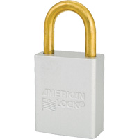 American Lock&reg; Safety Padlock, Clear, Keyed Alike, Aluminum, 1-1/2" Width Action Paper