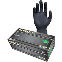 Sentron 6 Disposable Examination Gloves, Small, Nitrile, 6-mil, Powder-Free, Black, Class 2 Action Paper