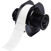 &eacute;tiquettes en tissu avec rev&ecirc;tement en polyamide B33, Nylon, 1,5" lo x 0,75" h, Blanc Action Paper