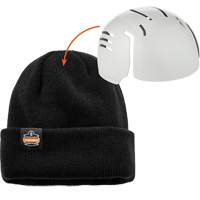 Tuque en tricot c&ocirc;tel&eacute; avec fermeture &agrave; glissi&egrave;re et casque antichoc &agrave; ins&eacute;rer N-Ferno, Taille unique, Noir Action Paper