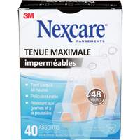 Pansements imperm&eacute;ables &agrave; tenue maximale Nexcare, Assorti, Plastique, St&eacute;rile Action Paper