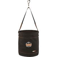 Arsenal&reg; 5970 Swiveling Hook Hoist Bucket, Nylon, 12.5" Dia. x 15" H, 100 lbs. Load Rating Action Paper