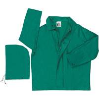 Dominator Limited Flammability Rain Jacket, Polyester/PVC, Large, Green Action Paper