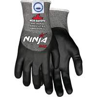 Ninja&reg; Max Cut Resistant Gloves, Size Medium, 10 Gauge, Bi-Polymer Coated, Dyneema&reg; Shell, ASTM ANSI Level A3 Action Paper