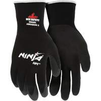 Ninja&reg; Coated Gloves, Medium, HPT Coating, 15 Gauge, Nylon Shell Action Paper