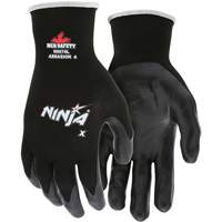 Ninja&reg; Coated Gloves, Large, Bi-Polymer Coating, 15 Gauge, Nylon/Lycra&reg; Shell Action Paper