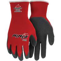 Ninja&reg; Flex Coated Gloves, Large, Rubber Latex Coating, 15 Gauge, Nylon Shell Action Paper