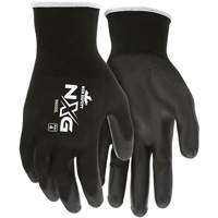 Coated Gloves, Large, Polyurethane Coating, 13 Gauge, Polyester Shell Action Paper