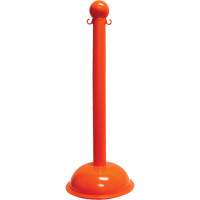 Heavy-Duty Stanchion, 40" High, Orange Action Paper