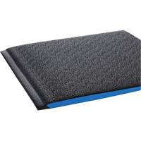 Wear-Bond Comfort-King Ergonomic Mats, Pebbled, 2' x 3' x 9/16", Black, Vinyl Foam Action Paper