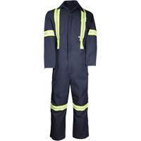 Deluxe Work Coveralls, 50, Navy Blue Action Paper