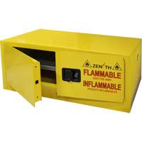Flammable Storage Cabinet, 12 gal., 2 Door, 43" W x 18" H x 18" D Action Paper