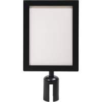 Sign Frame for Crowd Control Post, Black Action Paper