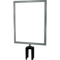 Heavy-Duty Vertical Sign Holder with Tensabarrier<sup>®</sup> Post Adapter, Polished Chrome SGU844 | Action Paper
