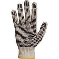 Gant en tricot avec pois de PVC Sure Grip, Poly/coton, Un c&ocirc;t&eacute;, Calibre 7, T-petit Action Paper
