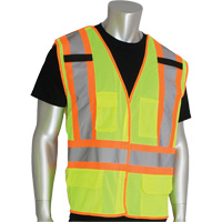 Dynamic Pip&reg; High Visibility Breakaway Vest, High Visibility Lime-Yellow, X-Large, Polyester Action Paper