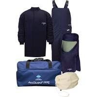 Ensemble de v&ecirc;tements petits contre l'arc &eacute;lectrique avec capuchon &agrave; lev&eacute;e avant Arcguard Revolite, 40 cal/cm² Action Paper