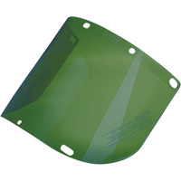 Dynamic Formed Faceshield, Polycarbonate, Green Tint Action Paper