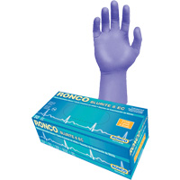 Blurite 6 EC Extended Cuff Examination Gloves, Small, Nitrile, 6-mil, Powder-Free, Purple, Class 2 Action Paper