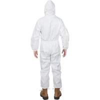 Premium Hooded Coveralls, Small, White, Microporous Action Paper