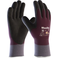 ATG MaxiDry&reg; Zero Coated Gloves with Thermal Lining, Small, Foam Nitrile Coating, 15 Gauge, Nylon/Spandex Shell Action Paper
