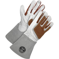 Gander Brand TIG Welder's Gloves with Heat Patch, Grain Goatskin, Size Small Action Paper