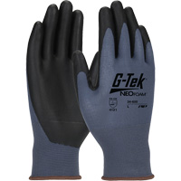 G-Tek&reg; NeoFoam&reg; Seamless Knit Coated Gloves, X-Small, Polyurethane Coating, 15 Gauge, Nylon Shell Action Paper