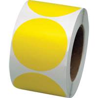 Coloured Marking Dots, Circle, 3" L x 3" W, Yellow, Vinyl Action Paper