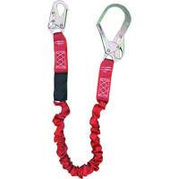 ShockSorb Internal Shock Lanyard, 6', Rebar Hook Center, Snap Hook Leg Ends, Polyester Action Paper