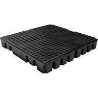 Black Diamond Low Profile Spill Pallet, 51 US gal. Spill Capacity, 49" x 48" x 6.5" Action Paper