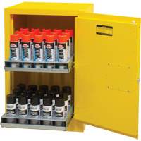 Flammable Aerosol Storage Cabinet, 12 gal., 1 Door, 23" W x 35" H x 18" D SGX675 | Action Paper
