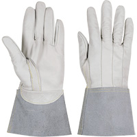 852 Ranpro&reg; FR White Stags TIG Gloves, Full Grain Calfskin, Size Small Action Paper