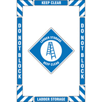 "Ladder Storage" Floor Marking Kit, Adhesive, English with Pictogram Action Paper