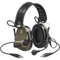 Casque VI NIB avec deux fils de sortie et rail arc Peltor ComTac, Style Bandeau, 23 dB Action Paper