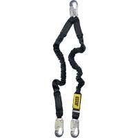 Arc Flash Lanyard, 4', Locking Snap Hook Center, Locking Snap Hook Leg Ends, Nylon Action Paper