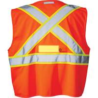 SV350 X-Back Safety Vest with Light, High Visibility Orange, Small, Polyester Action Paper