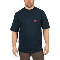 T-shirt robuste avec poche, Hommes, Petit, Bleu Action Paper