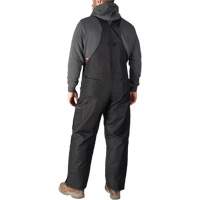 GridIron Regular Length Zip-To-Thigh Bib Overall, Men's, Large, Black Action Paper
