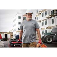 T-shirt de travail hybride, Hommes, Petit, Gris Action Paper
