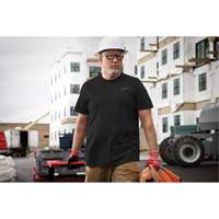T-shirt de travail hybride, Hommes, Petit, Noir Action Paper