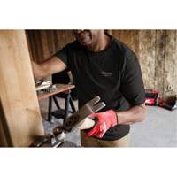 T-shirt de travail hybride, Hommes, Petit, Noir Action Paper
