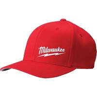 Flexfit&reg; Fitted Hat, Red, Poly-Cotton Action Paper