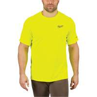 Workskin Lightweight High Visibility Shirt, Men's, Small, Yellow Action Paper