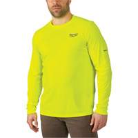 Workskin Lightweight High Visibility Shirt, Men's, Small, Yellow Action Paper
