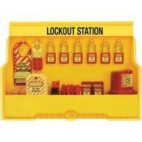 Station de cadenassage dappareils &eacute;lectriques de qualit&eacute; sup&eacute;rieure, Cadenas Thermoplastique, Capacit&eacute; de 16, Cadenas Compris Action Paper