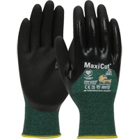 ATG MaxiCut&reg; Oil Cut-Resistant Gloves, Size Large, 15 Gauge, Nitrile Coated, Engineered Yarn Shell, ASTM ANSI Level A2/EN 388 Level 3/EN 388 Level B Action Paper