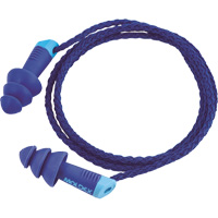Bouchons d'oreilles r&eacute;utilisables et d&eacute;tectables Alphas, Avec cordon, Taille unique, Vrac - Sac en poly, NRR dB 27 Action Paper